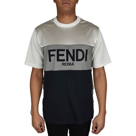 fendi silk logo shirt men|Fendi t shirt original.